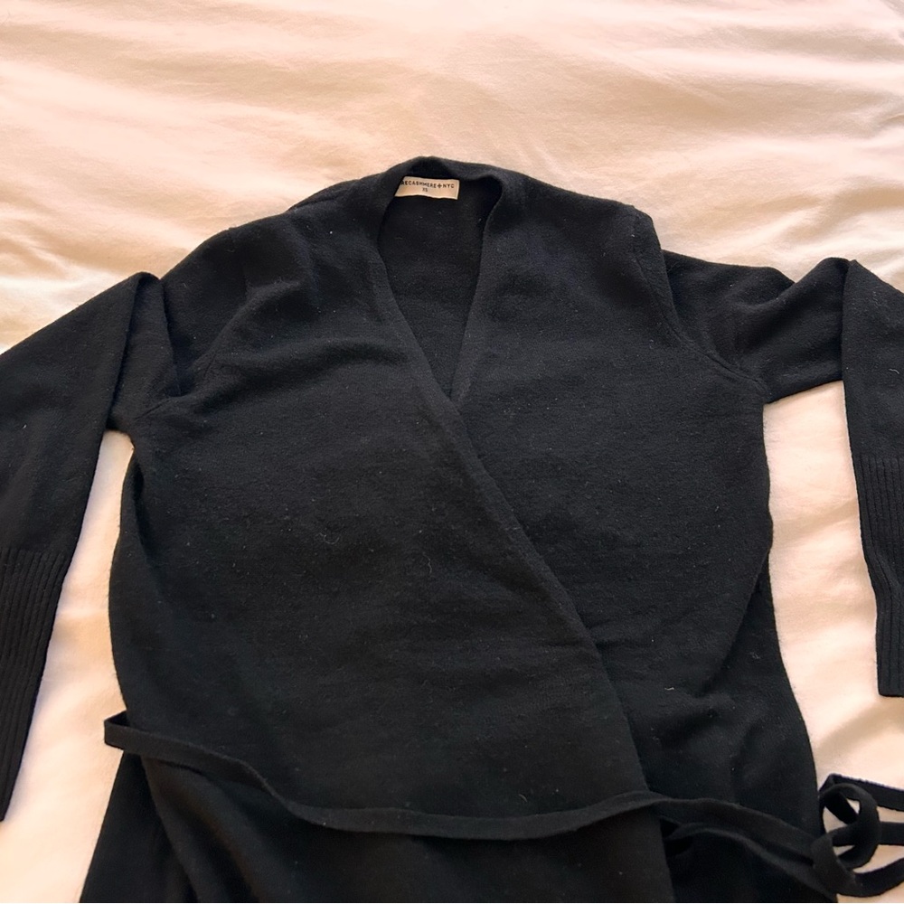 Pure Cashmere NYC 100% Cashmere Wrap Sweater Dress XS